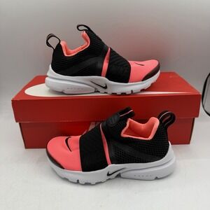Nike Presto Extreme PS Running Shoes BIG KIDS Sz 3 Y Black/Lava Glow 870024-001